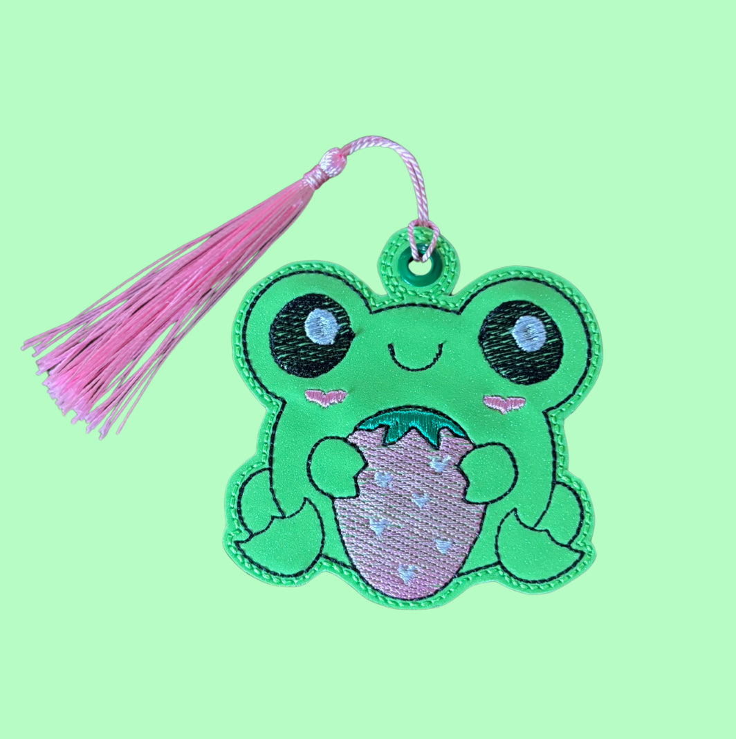 Strawberry Frog Shimmer Bookmark