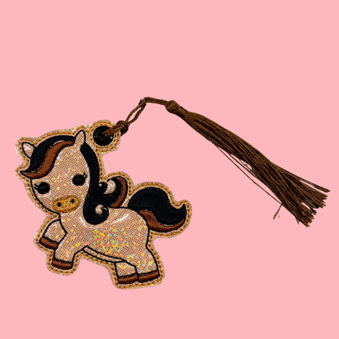 Pony Glitter Bookmark