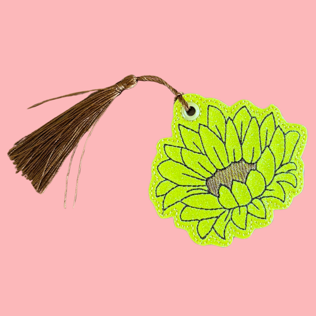 Sunflower Glitter Bookmark