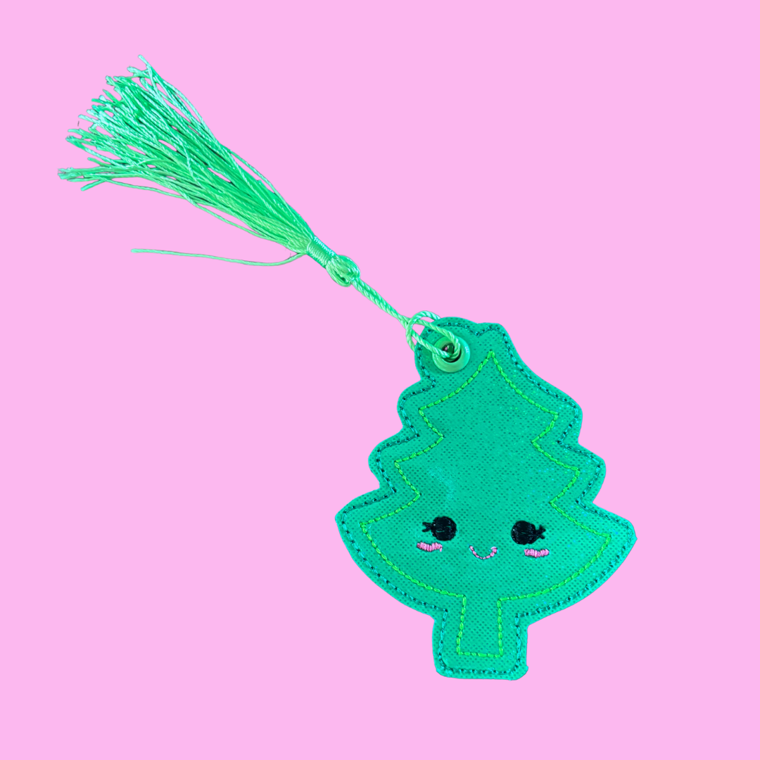 Christmas Tree Glitter Bookmark