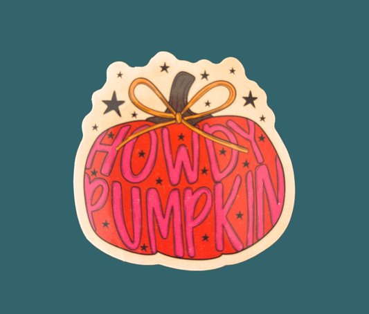 Howdy Pumpkin Sticker