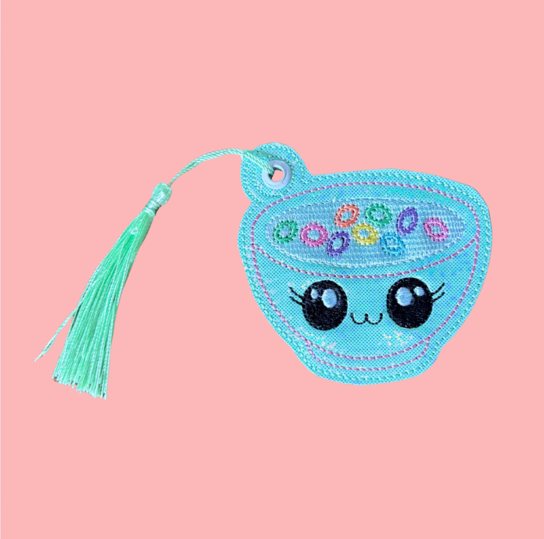 Cereal Bowl Glitter Bookmark