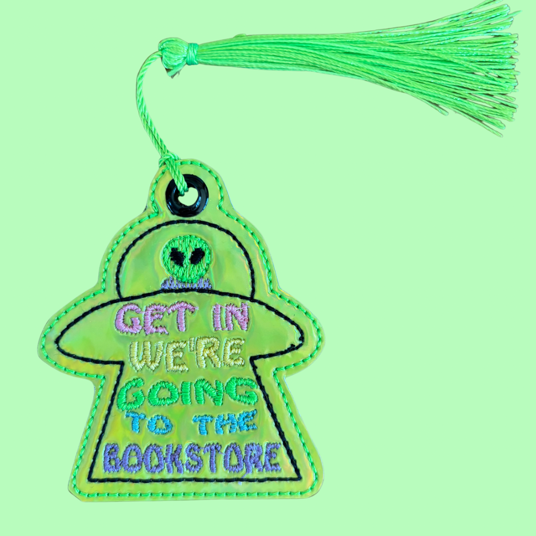 Get In We’re Going to the Bookstore Holographic Bookmark