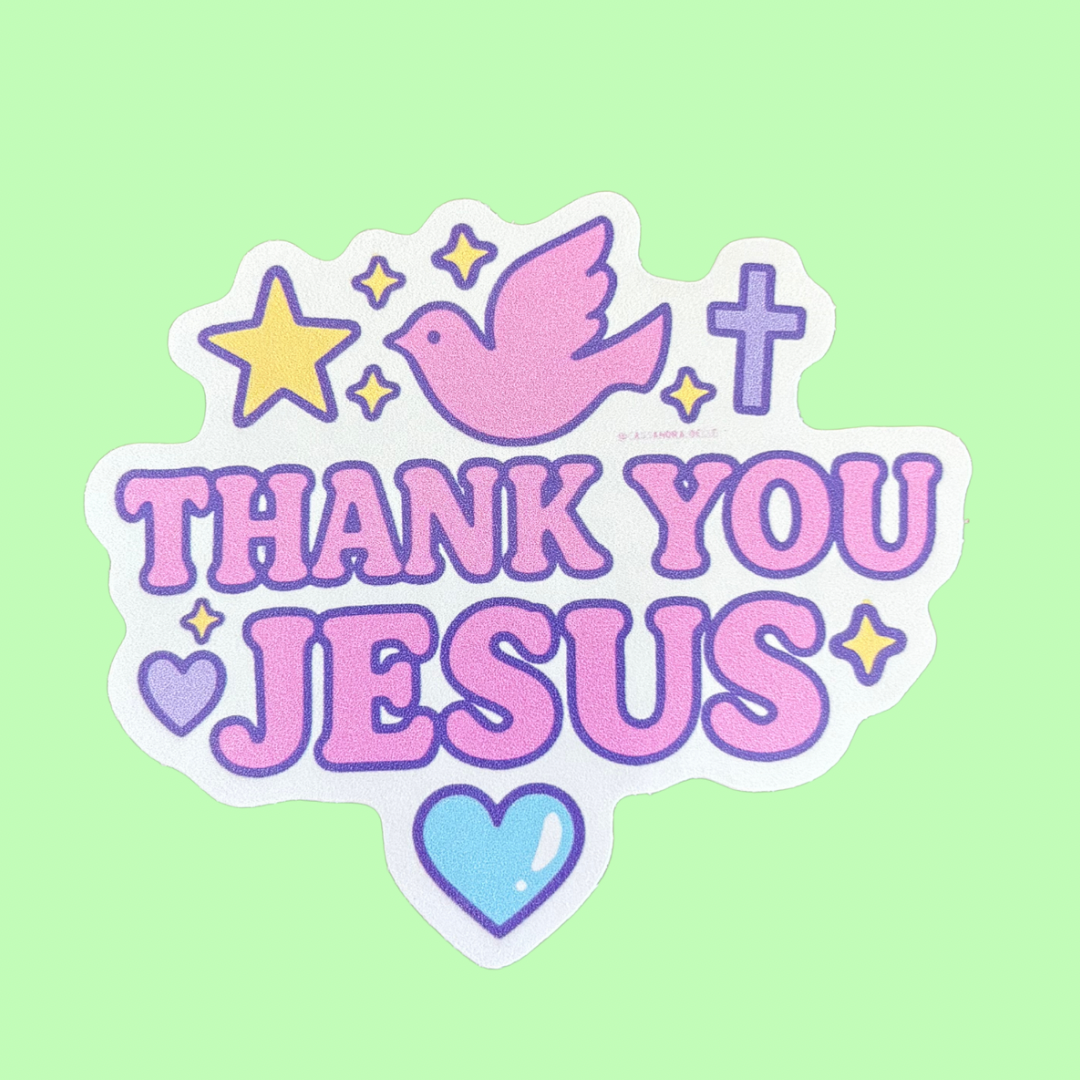 Thank You Jesus 3" Waterproof Vinyl Sticker