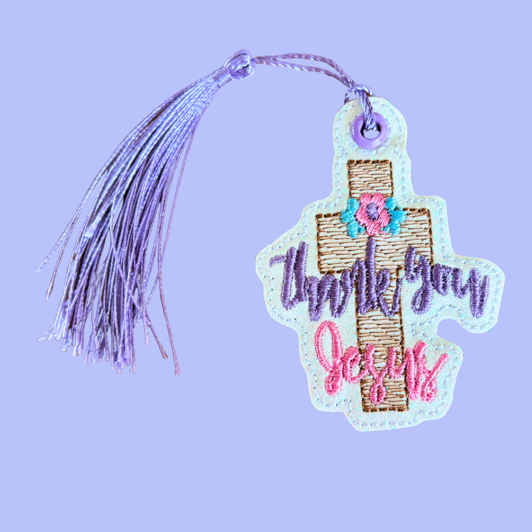 Thank You Jesus Glitter Bookmark