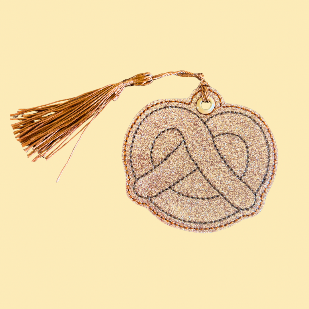 Pretzel Glitter Bookmark
