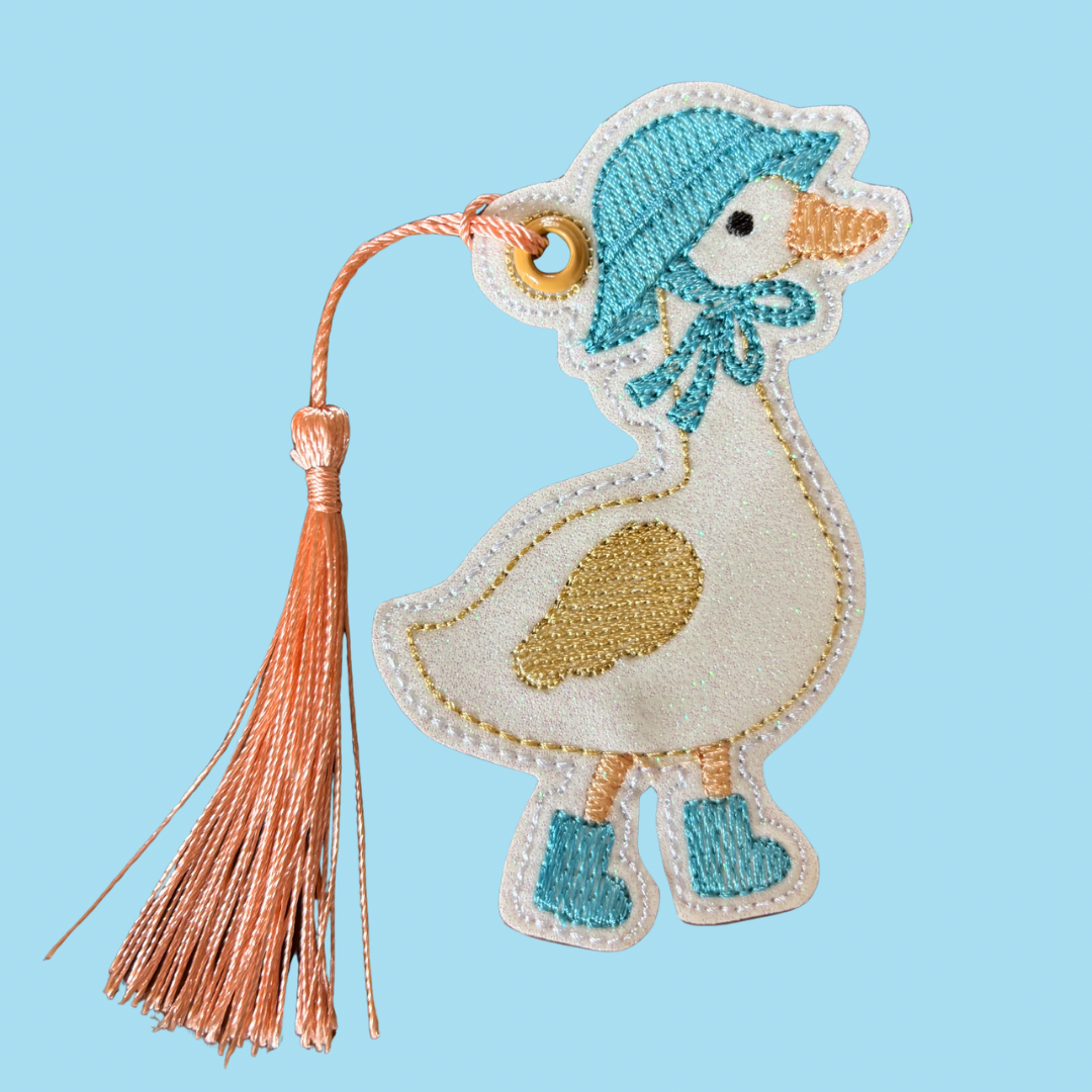 Spring Goose Glitter Bookmark